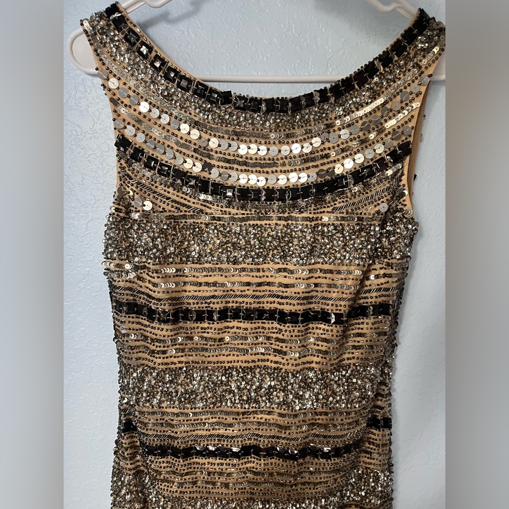 Cache Sequin Dress Size 4 - Picture 2 of 9